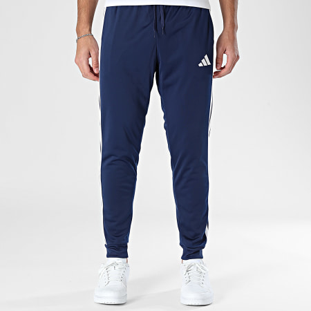 Adidas Sportswear - Pantalon Jogging A Bandes 3 Stripes Trefoil JI8812 Bleu Marine Blanc