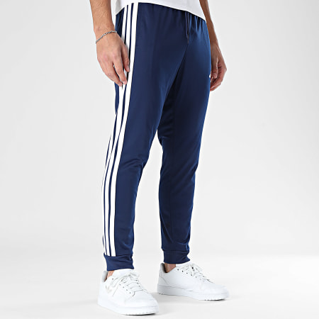Adidas Sportswear - Pantalon Jogging A Bandes 3 Stripes Trefoil JI8812 Bleu Marine Blanc