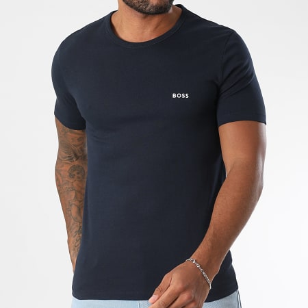 BOSS - Lot De 3 Tee Shirts 50532468 Beige Noir Bleu Marine
