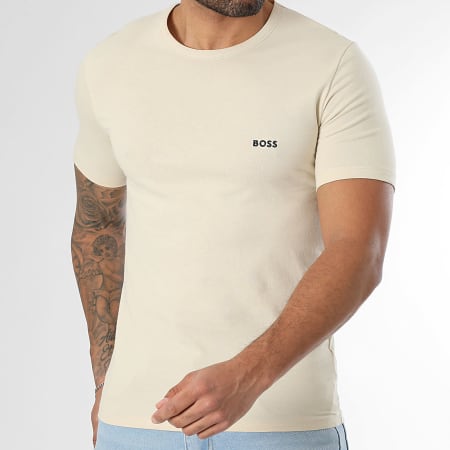 BOSS - Lot De 3 Tee Shirts 50532468 Beige Noir Bleu Marine