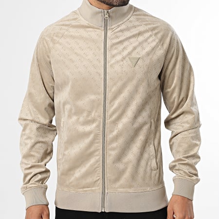 Guess - Veste Zippée En Velours Z6RQ01-KD612 Beige