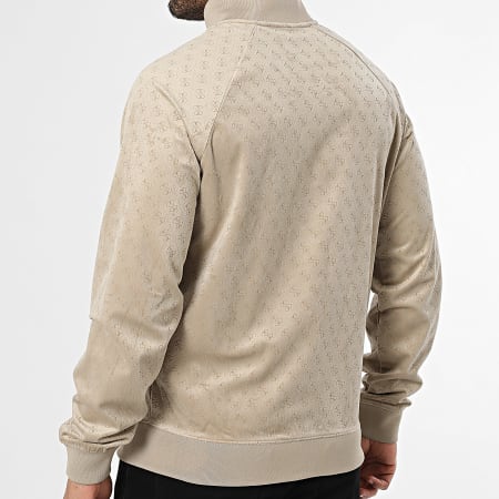 Guess - Veste Zippée En Velours Z6RQ01-KD612 Beige