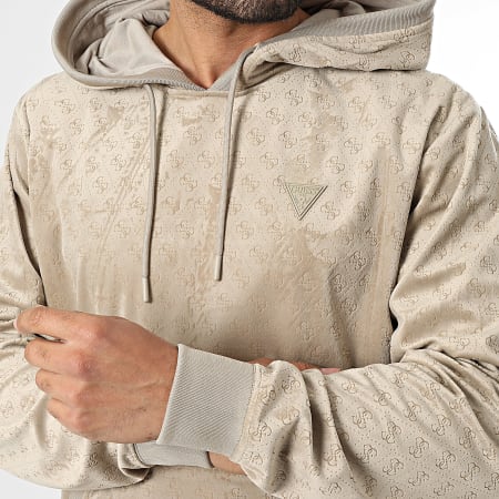 Guess - Sweat Capuche En Velours Z6RQ00-KD612 Beige