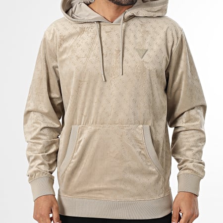 Guess - Sweat Capuche En Velours Z6RQ00-KD612 Beige