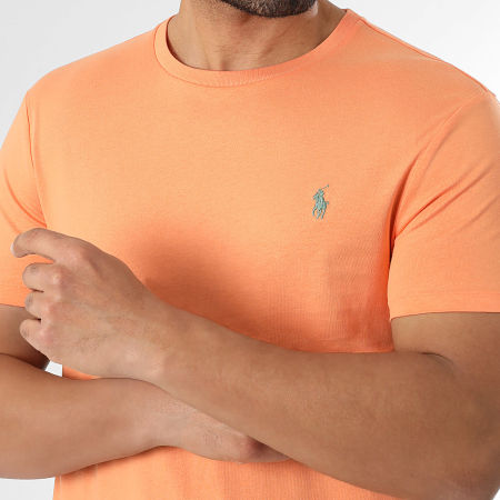 Polo Ralph Lauren - Tee Shirt Original Player Custom Slim Fit Orange Vert