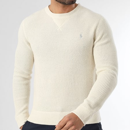 Polo Ralph Lauren - Pull Texturé Original Player Beige