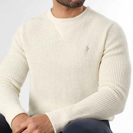 Polo Ralph Lauren - Pull Texturé Original Player Beige