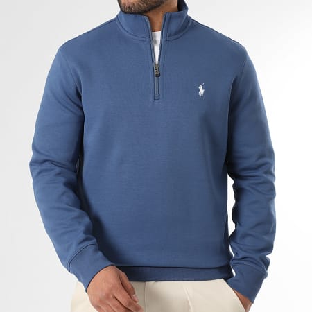 Polo Ralph Lauren - Sweat Col Zippé Original Player Bleu Marine