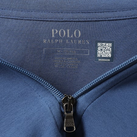 Polo Ralph Lauren - Sweat Col Zippé Original Player Bleu Marine