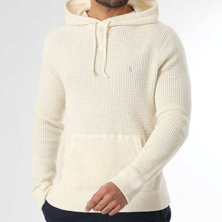 Polo Ralph Lauren - Sweat Capuche Maille Original Player Beige