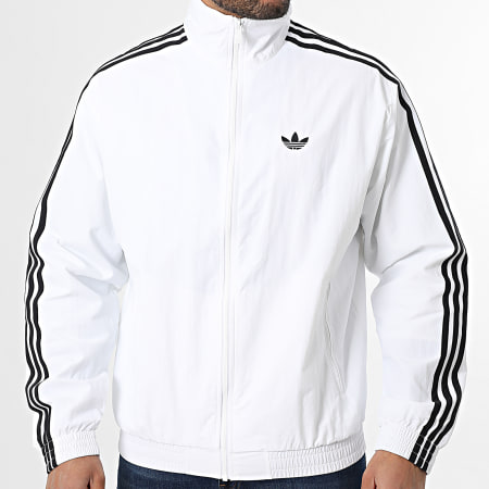 Adidas Originals - Veste Zippée A Bandes Firebird KE1676 Blanc Noir