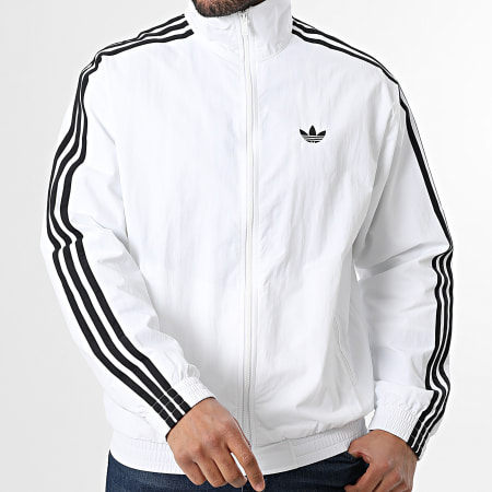 Adidas Originals - Veste Zippée A Bandes Firebird KE1676 Blanc Noir