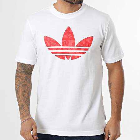 Adidas Originals - Tee Shirt GFX KT0489 Blanc Rouge