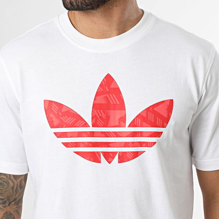 Adidas Originals - Tee Shirt GFX KT0489 Blanc Rouge