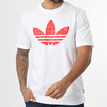 Adidas Originals - Tee Shirt GFX KT0489 Blanc Rouge