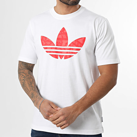 Adidas Originals - Tee Shirt GFX KT0489 Blanc Rouge
