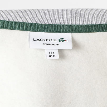 Lacoste - Veste Zippée Logo Brodé Crocodile Gris Chiné