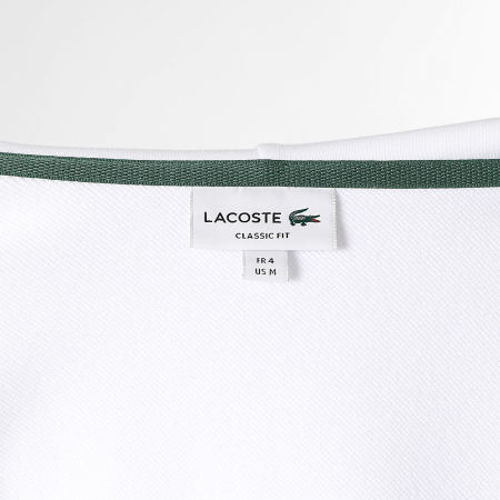 Lacoste - Sweat Zippé Capuche Logo Brodé Crocodile Classic Fit Blanc