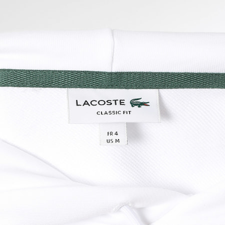 Lacoste - Sweat Capuche Logo Brodé Crocodile Classic Fit Blanc