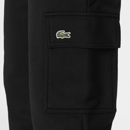Lacoste - Pantalon Jogging Gargo Logo Brodé Crocodile Noir