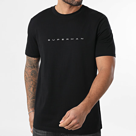 Superman - Tee Shirt Oversize Superman New Black Back Color Noir
