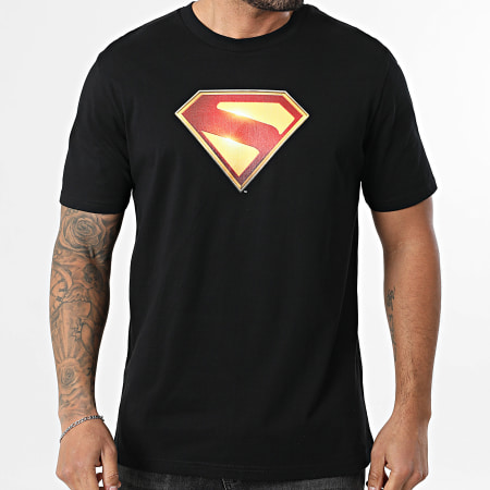 Superman - Tee Shirt Oversize Superman New Black Front Color Noir
