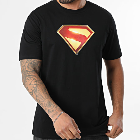 Superman - Tee Shirt Oversize Superman New Black Front Color Noir