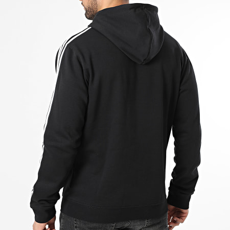 Adidas Originals - Sudadera con Capucha A Bandes 3 Stripes KE3556 Negro Blanco