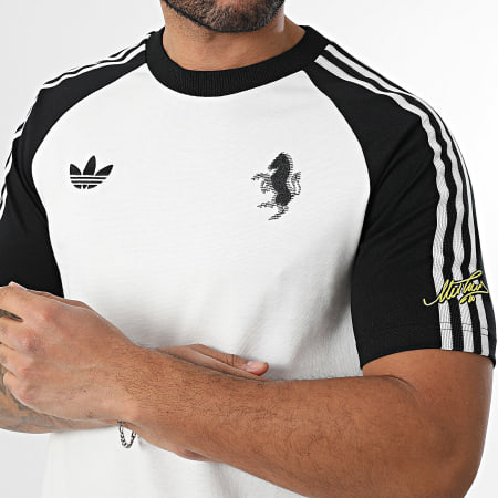 Adidas Sportswear - Tee Shirt A Bandes Juventus KB4448 Blanc Noir