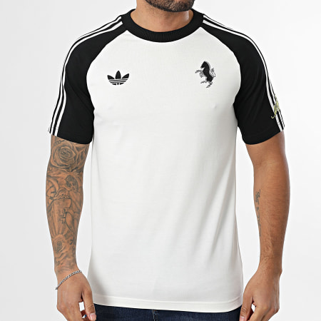 Adidas Sportswear - Tee Shirt A Bandes Juventus KB4448 Blanc Noir