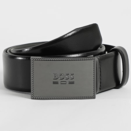 BOSS - Cinturón Jinko 50553275 Negro Plateado
