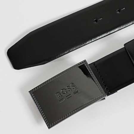 BOSS - Cinturón Jinko 50553275 Negro Plateado