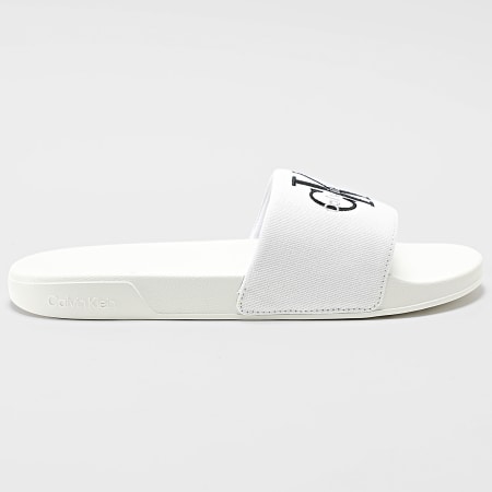 Calvin Klein - Chanclas Essential Slide CV 1393 Triple Brillante Blanco