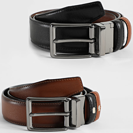 Classic Series - Ceinture Réversible Camel Noir