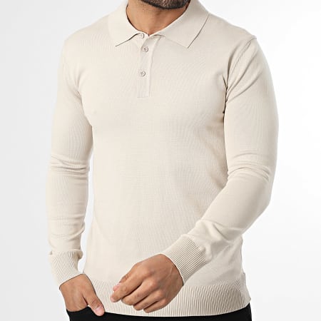 Classic Series - Pull Col Boutonné 004 Beige