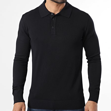 Classic Series - Pull Col Boutonné 004 Bleu Marine Foncé