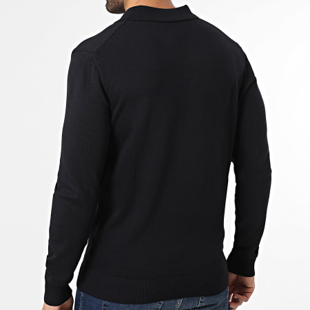 Classic Series - Pull Col Boutonné 004 Bleu Marine Foncé