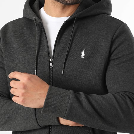 Polo Ralph Lauren - Sweat Zippé Capuche Original Player Gris Anthracite