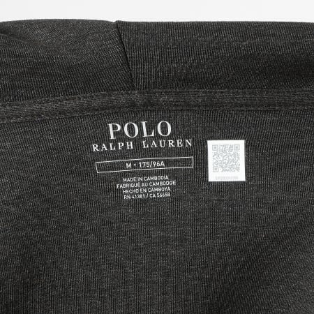Polo Ralph Lauren - Sweat Zippé Capuche Original Player Gris Anthracite