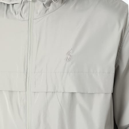Polo Ralph Lauren - Coupe-Vent Capuche Zippé Original Player Gris