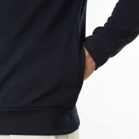 Polo Ralph Lauren - Sweat Col Zippé Original Player Ton Sur Ton Bleu Marine