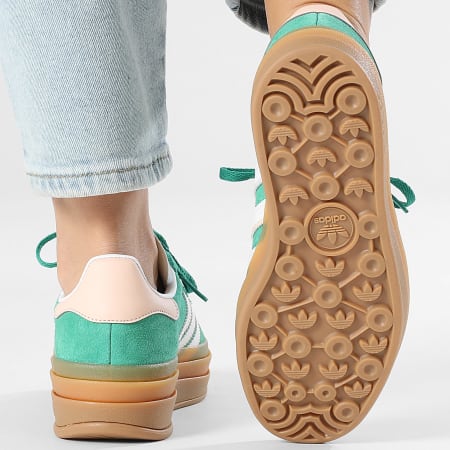Adidas Originals - Baskets Femme Gazelle Bold J IH6455 Bold Green Footwear White Gold Metallic