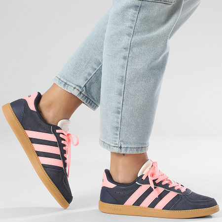 Adidas Performance - Zapatillas Mujer Breaknet Sleek IH5467 Shadow Navy Pink Spark Off White