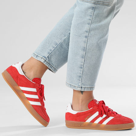 Adidas Originals - Zapatillas Mujer Gazelle Indoor J JS3801 Mejor Scarlet Calzado Blanco Gum 2