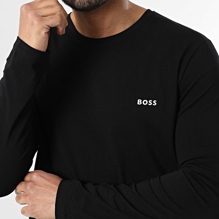 BOSS - Tee Shirt Manches Longues Mix And Match 50515389 Noir