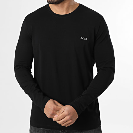 BOSS - Tee Shirt Manches Longues Mix And Match 50515389 Noir