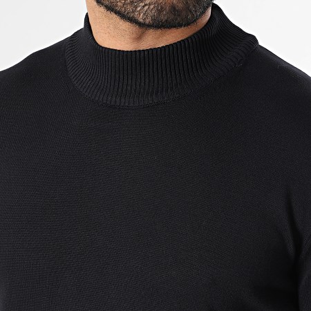 Classic Series - Pull Col Cheminée 002 Bleu Marine Foncé