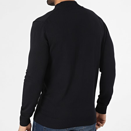 Classic Series - Pull Col Cheminée 002 Bleu Marine Foncé