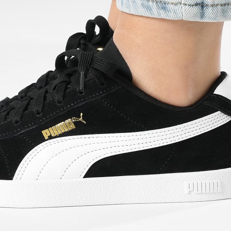 Puma - Zapatillas Mujer Puma Club II Jr 398886 Puma Negro Puma Blanco