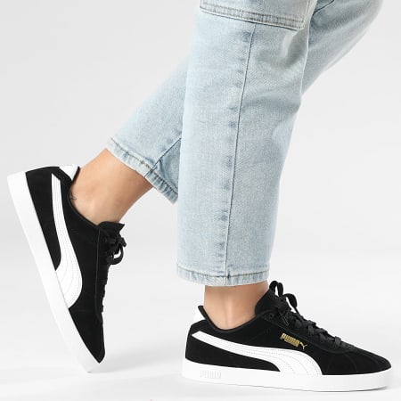 Puma - Zapatillas Mujer Puma Club II Jr 398886 Puma Negro Puma Blanco